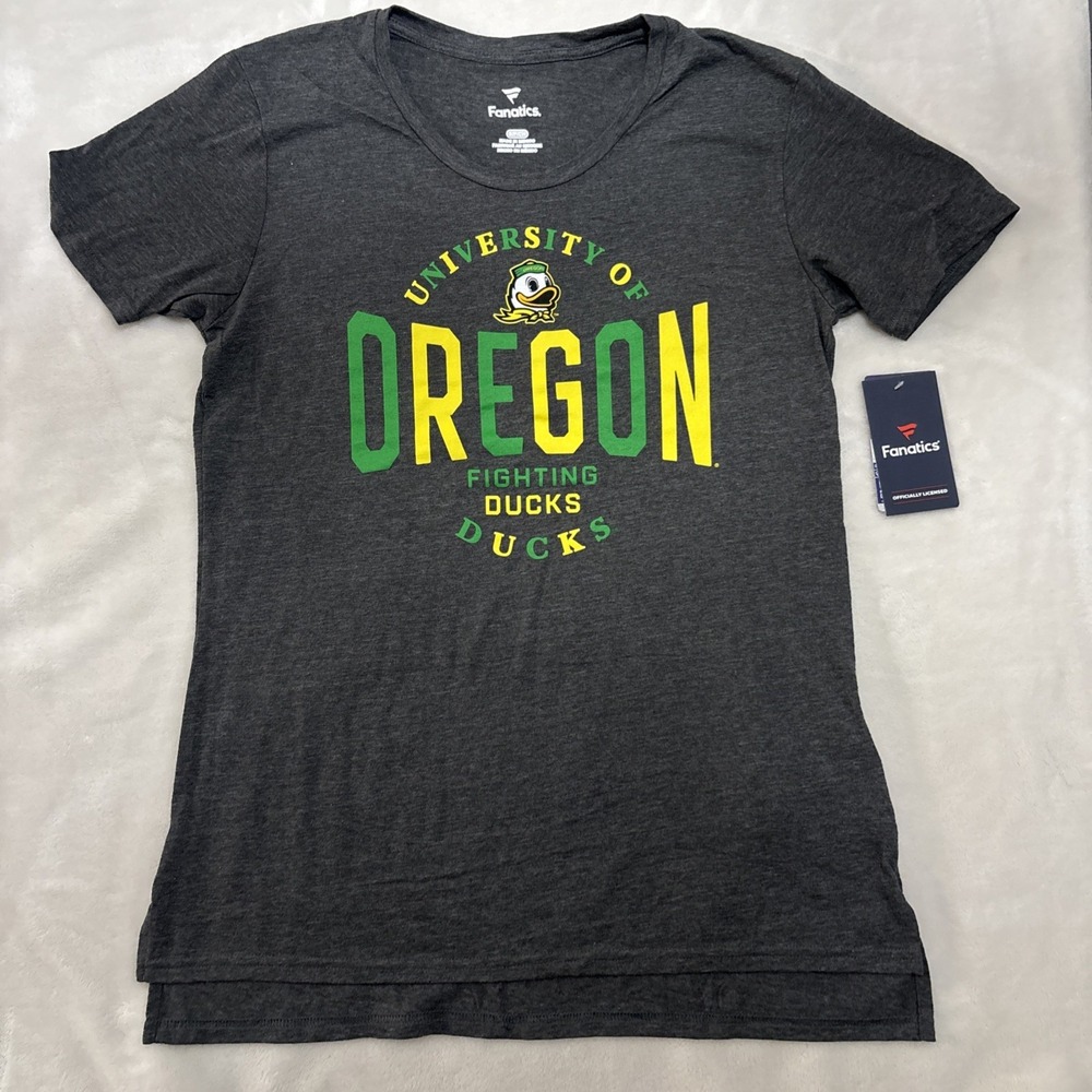Fanatics University Of Oregon Fighting Ducks Womens Tee Shirt Size Small NWT